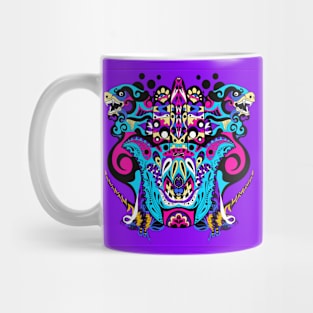 the monsters wallpaper in kaiju pattern ecopop Mug